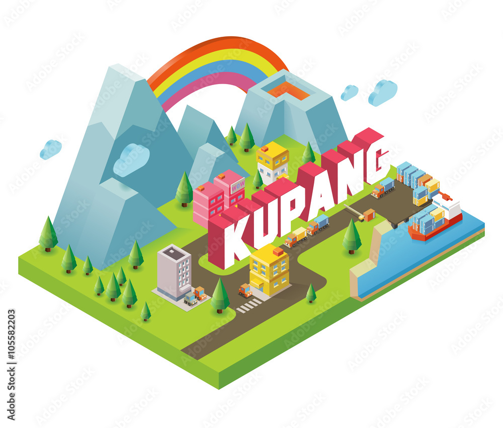 Fototapeta premium Kupang is one of beautiful city to visit
