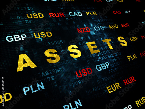 Banking concept: Assets on Digital background