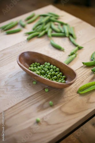 still life with peas