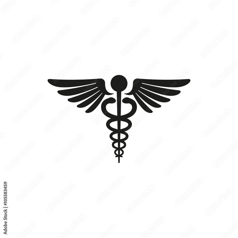 Naklejka premium Simple black Medical symbol style