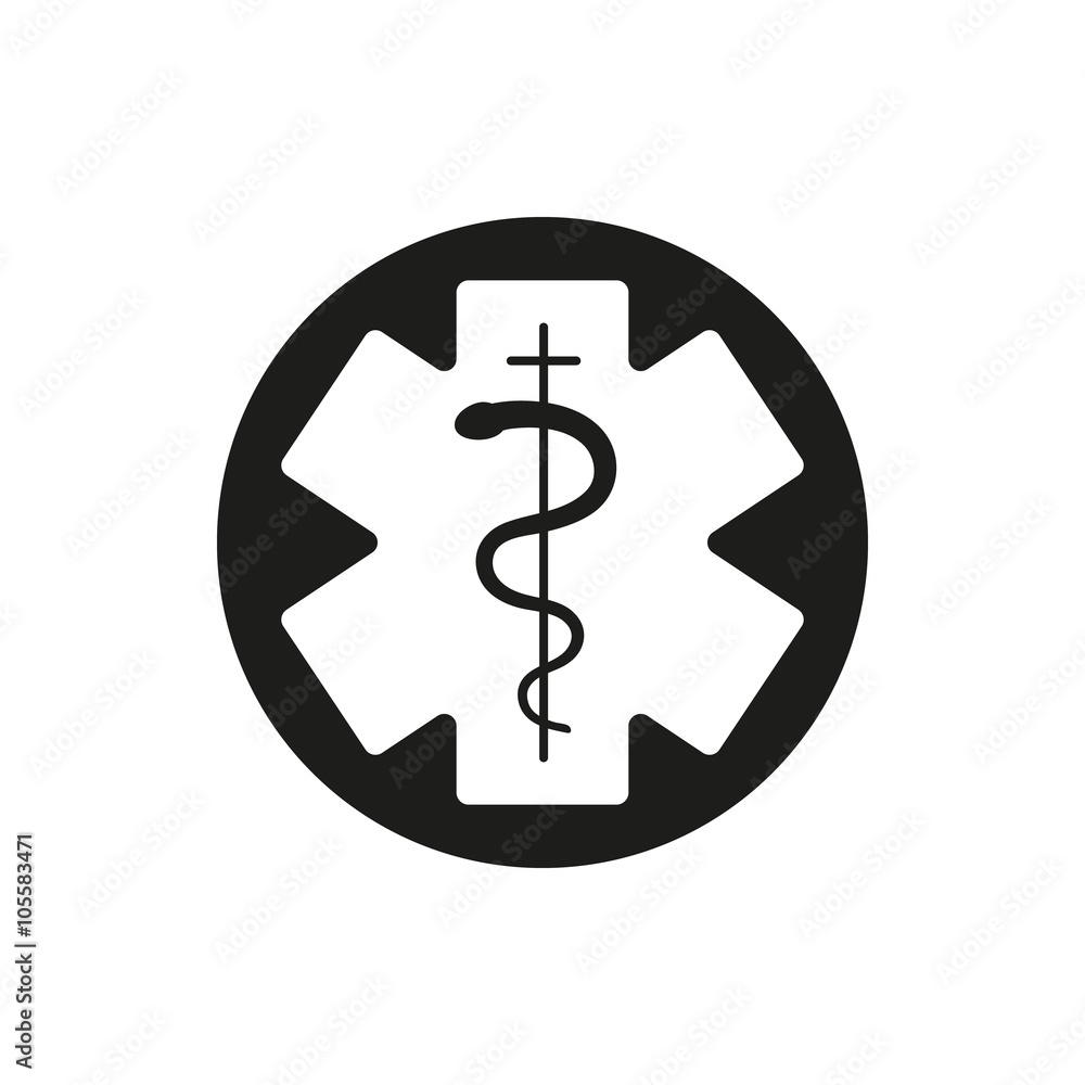 Medical symbol of the Emergency. Star of Life. Medical symbol of the Emergency. Star of Life.