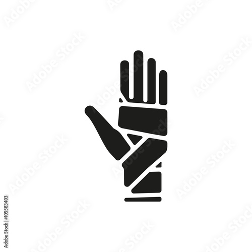 Hand bandaging vector illustration