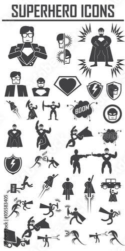 hero superhero icons . illustration vector EPS 10, Big pack