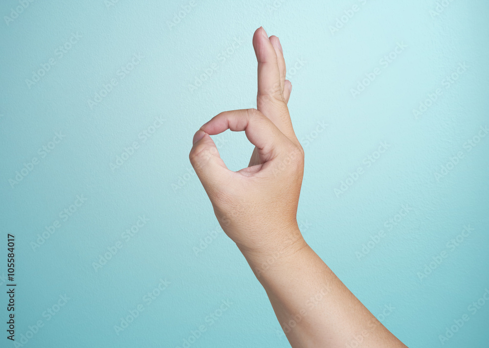 Human hand gesture is all right everything is OK. Isolated. Human hand gesture is all right everything is OK. Isolated.