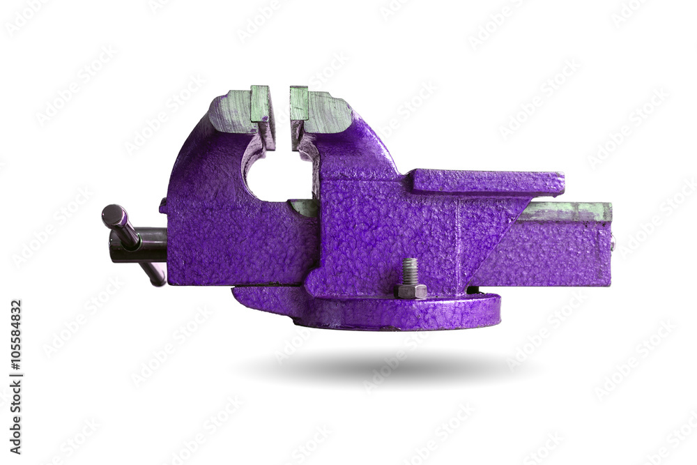Bench clamp isolated on white background. Bench clamp isolated on white background.