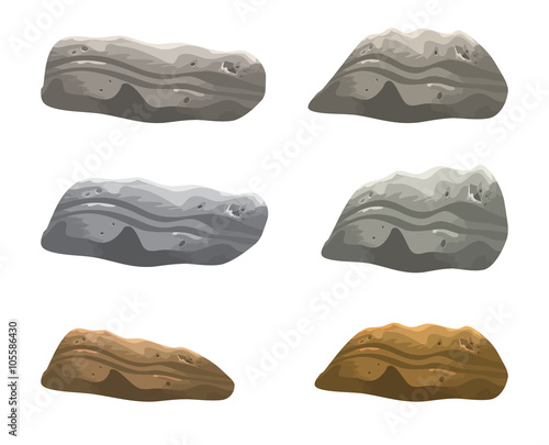 rock, stone vector symbol , icon  design. illustration isolated on white background.