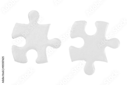 Puzzles on grey background