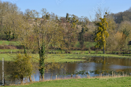 Gaillon sur Montcient, France - february 29 2016 : picturesque v photo