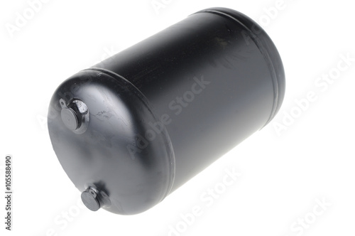 black big boiler isolated on white
