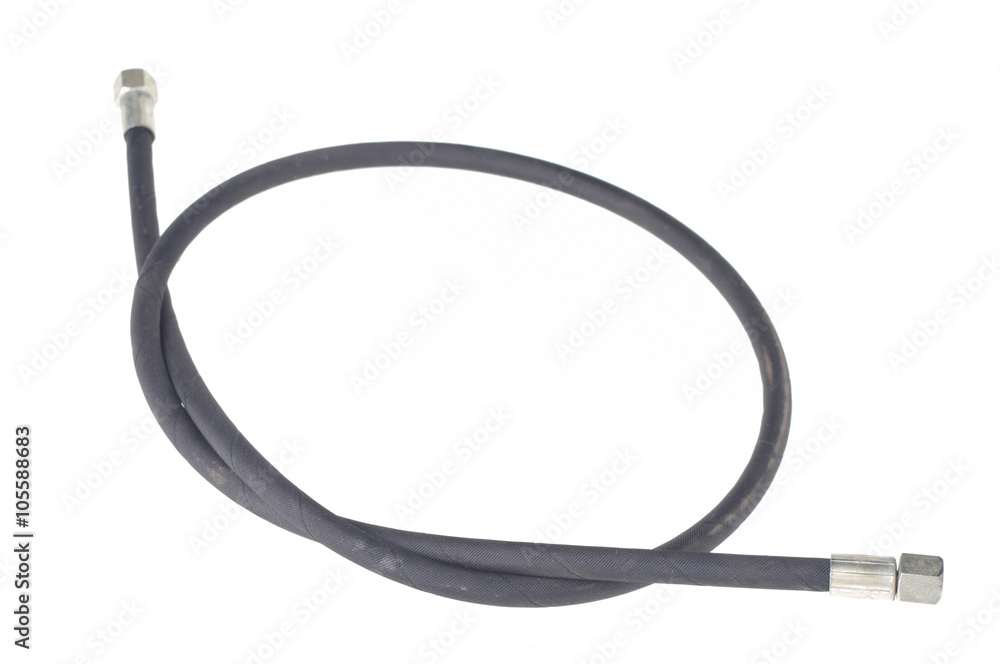 black hose isolated on white black hose isolated on white
