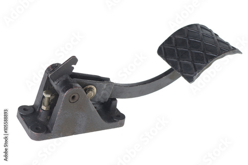 car's pedal isolated on white 