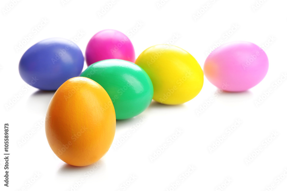 Colorful Easter eggs isolated on white Colorful Easter eggs isolated on white