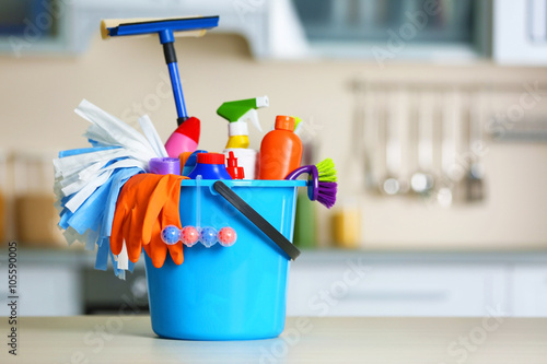 Cleaning set with products ...