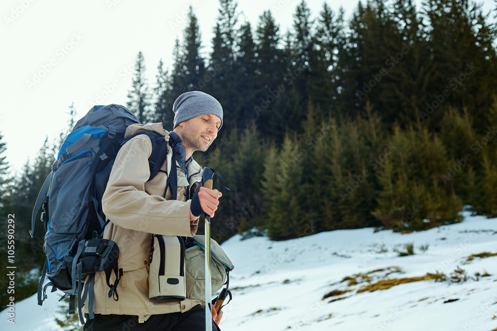 hiker in the mountains