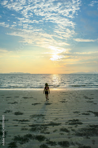 kid on the beach