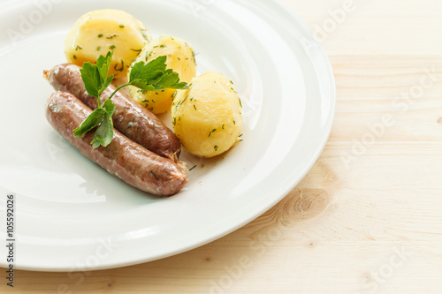 sausage with potatoes