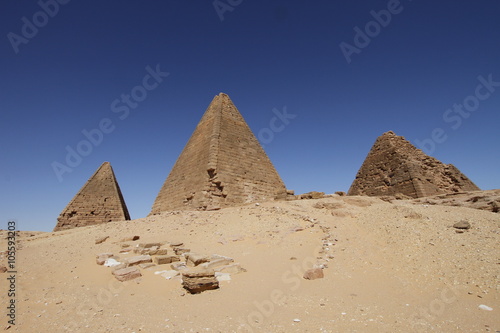 Pyramids in the desert  Karima