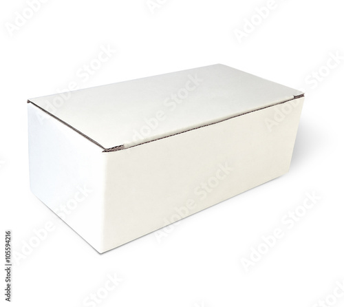 white box, cardboard, isolated on white background