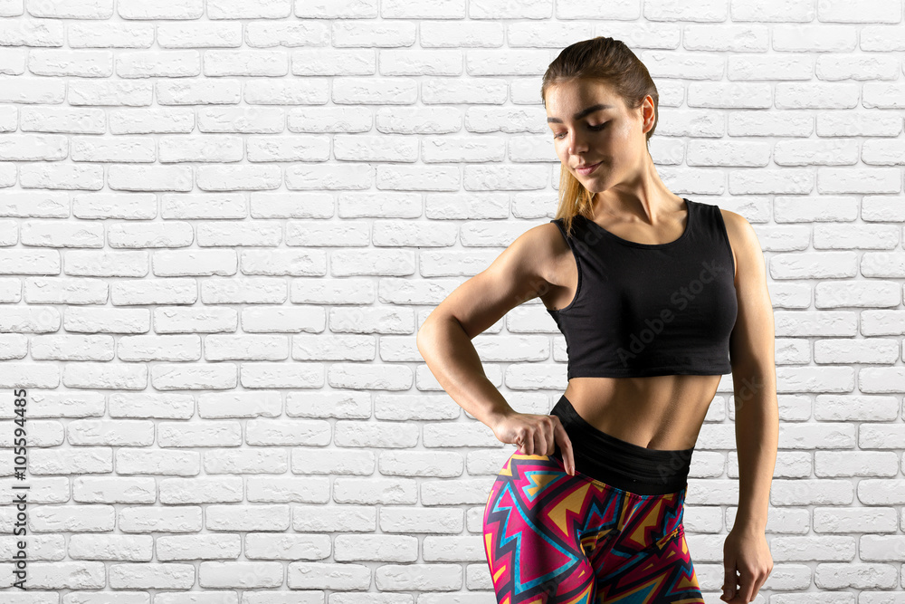 Beautiful fitness woman standing Beautiful fitness woman standing