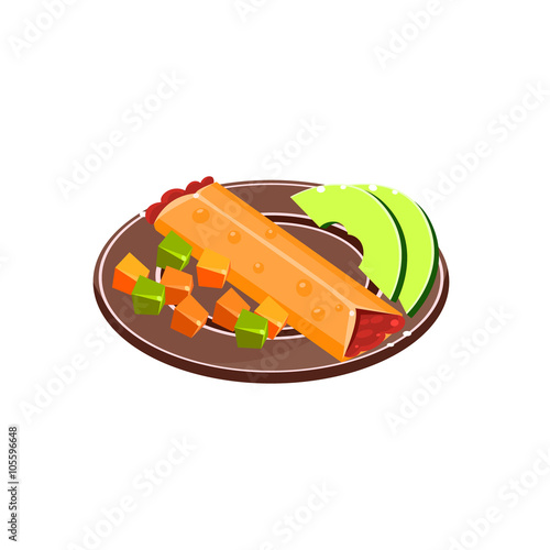 Burrito On Plate