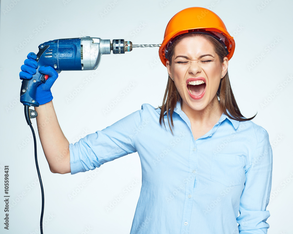 Building Trouble with Female builder worker. Building Trouble with Female builder worker.