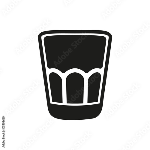 Shot glass icon isolated on white background.