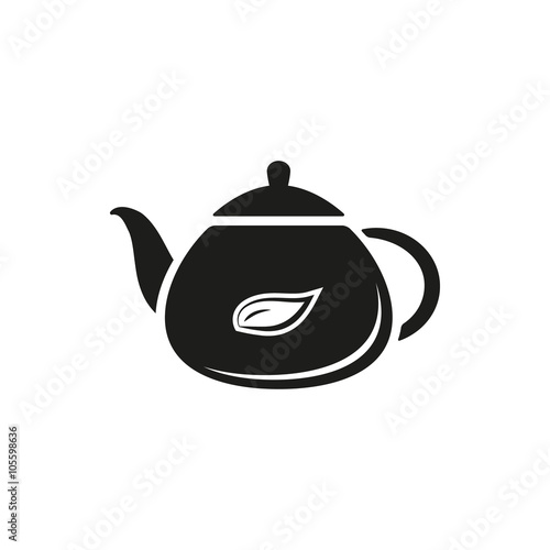 Tea Icons Set on White Background. Vector