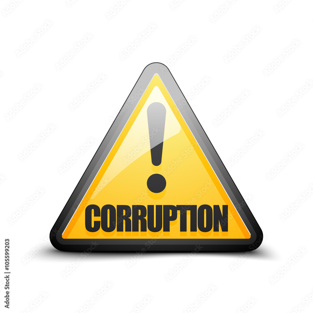 Corruption Hazard sign Corruption Hazard sign