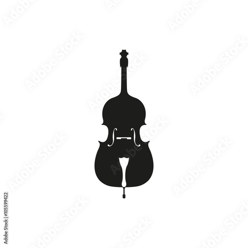 Vector illustration of acoustic Cello on white background