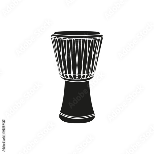 Vector illustration of djembe on white background photo