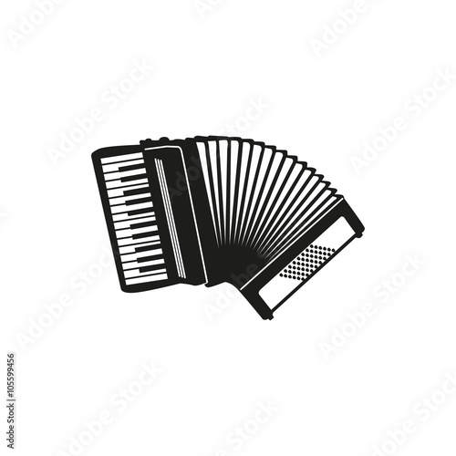 Vector illustration of Accordion on white background