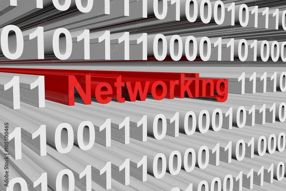 Networking is presented in the form of binary code