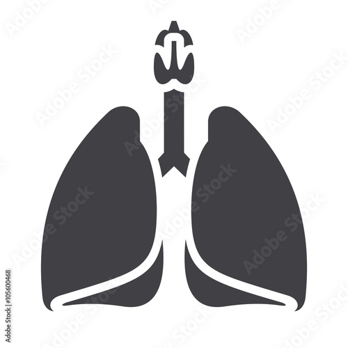 Lungs black icon