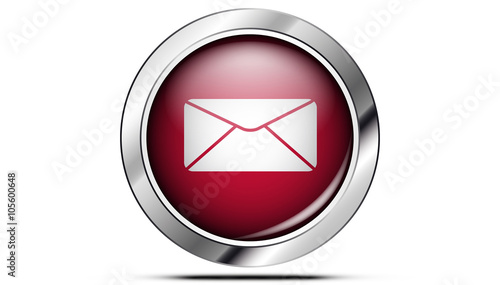 Picto enveloppe courrier rouge