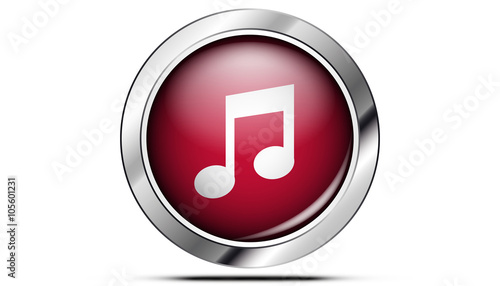 Picto musique rouge