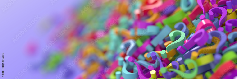 Fototapeta premium Infinite question marks