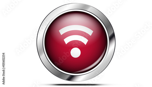 Picto wifi réseau rouge