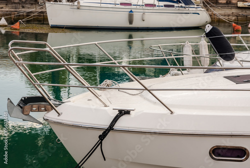 Boats in the harbor on Lake Garda. Peschiera del Garda, Italy