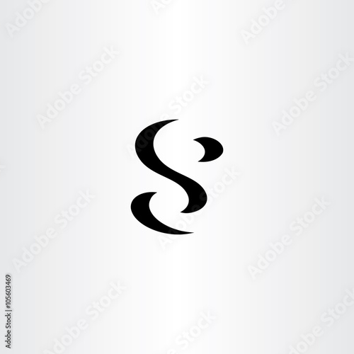 black s letter logotype vector logo sign icon