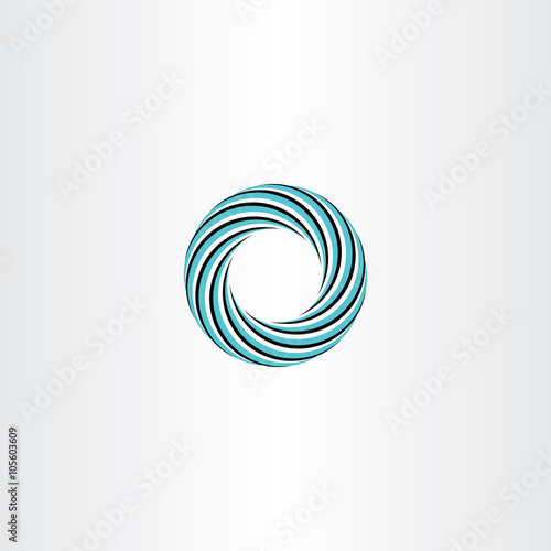 circle abstract icon logo vector sign rotation