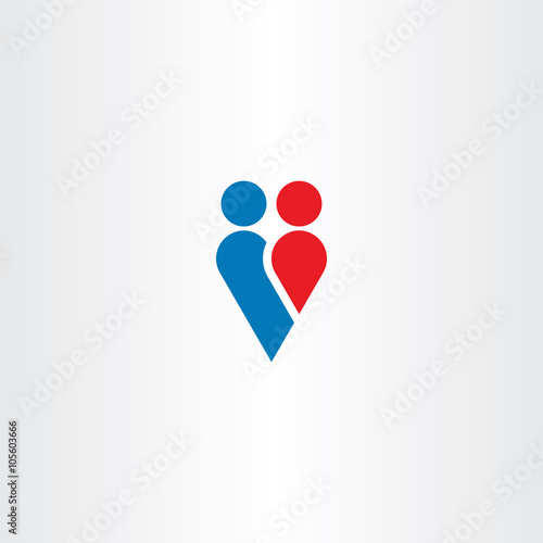 couple love heart vector symbol valentine