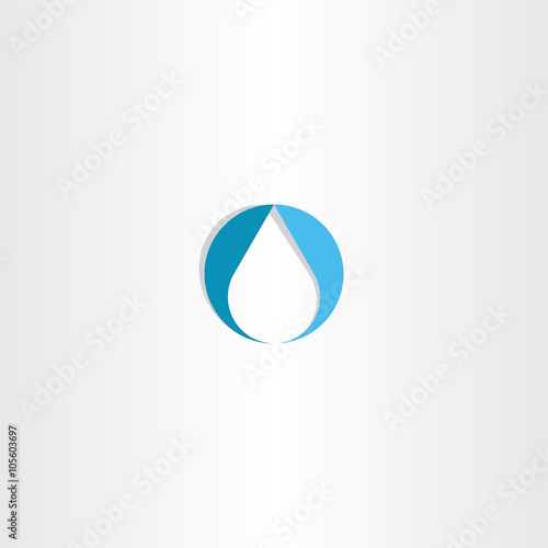 drop water icon vector logo blue symbol