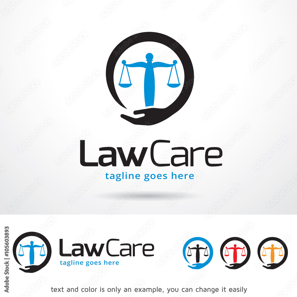 Law Care Logo Template Design Vector 