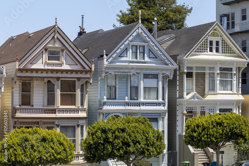 Obraz na płótnie Painted Ladies - San Francisco w salonie
