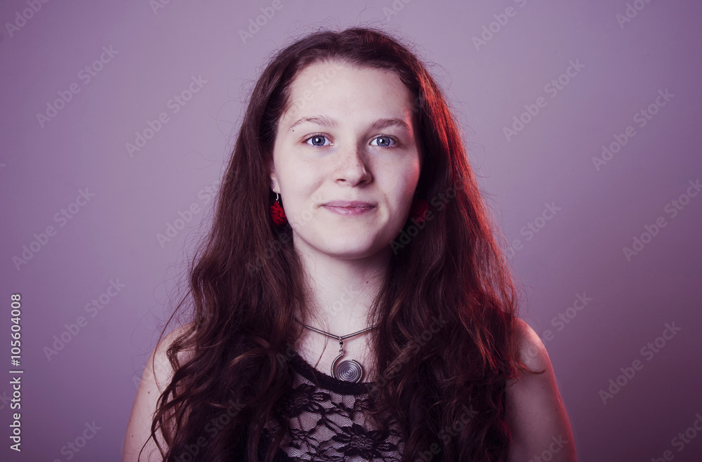 Fototapeta premium Beautiful smiling woman portrait