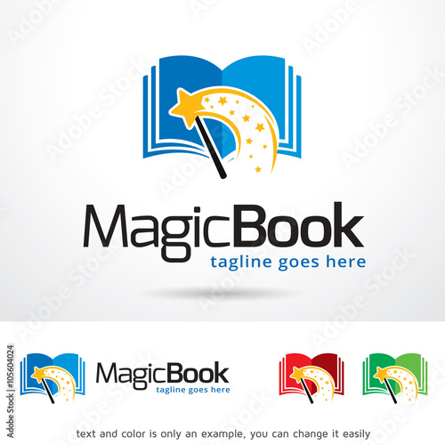 Magic Book Logo Template Design Vector 