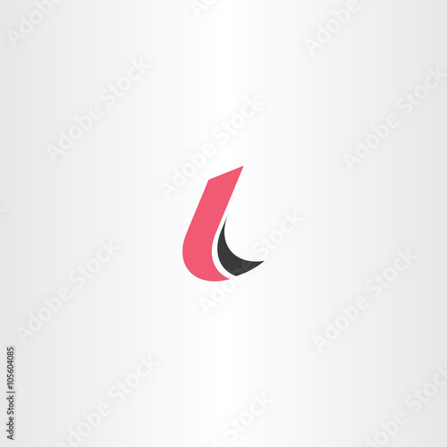 logo letter l red black icon vector symbol photo