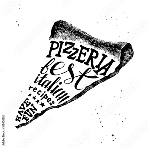 Pizzeria hand drawn lettering