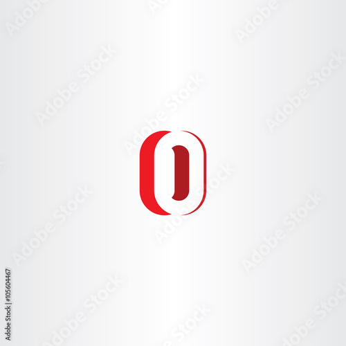red letter o number zero 0 logo icon vector design