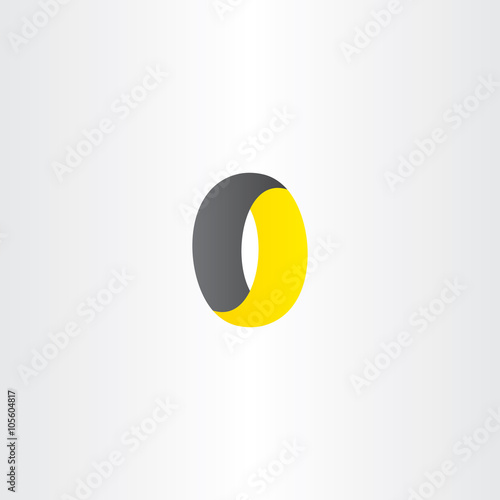 zero 0 number o letter vector icon logo